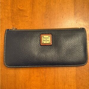 Dooney & Bourke Blue Pebbled Leather Wallet